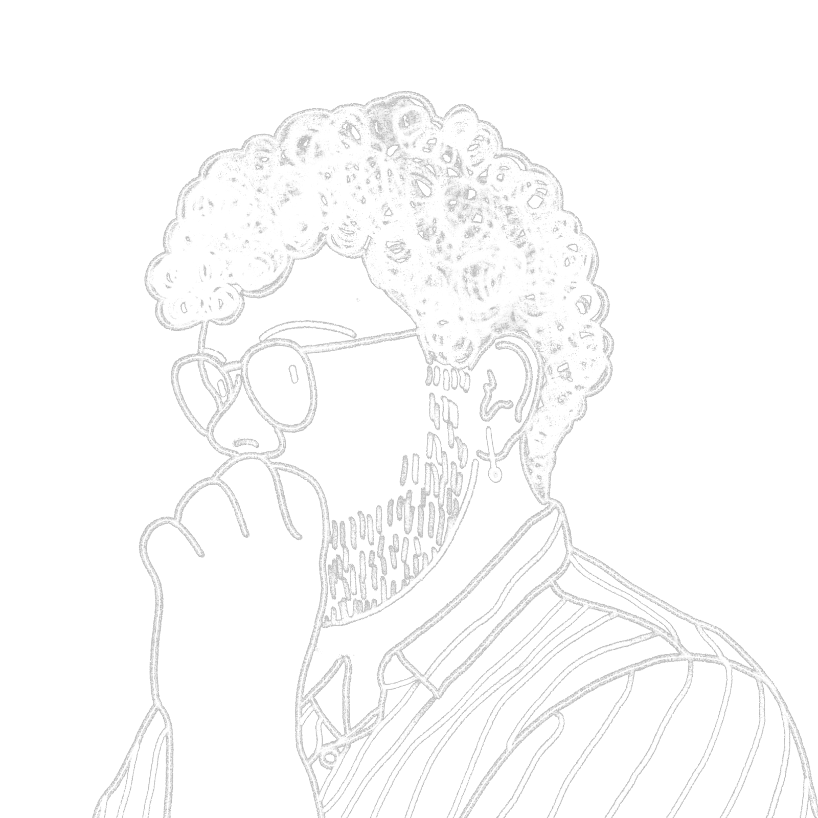 Logo do site, com o autor desenhado.